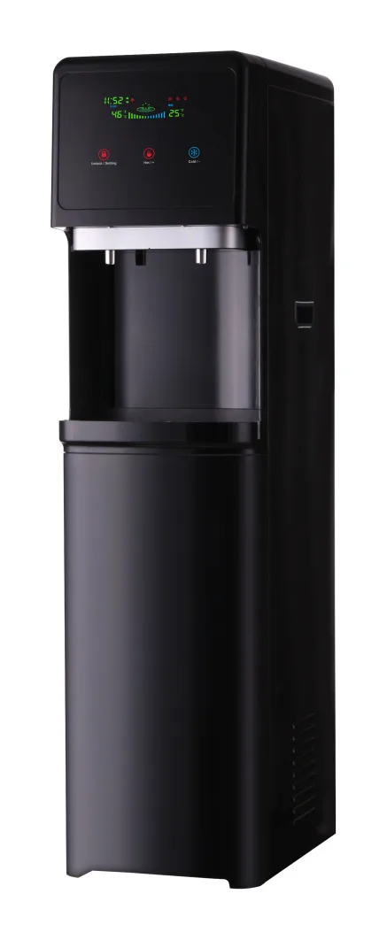 Diamond Black — Floor-standing RO dispenser · hot/cold